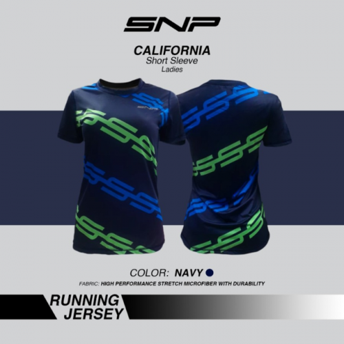 SNP - California Navy Running Jersey - Ladies - Short Sleeves